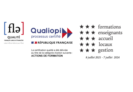 Logo Qualité  Label FLE, Qualiopi 